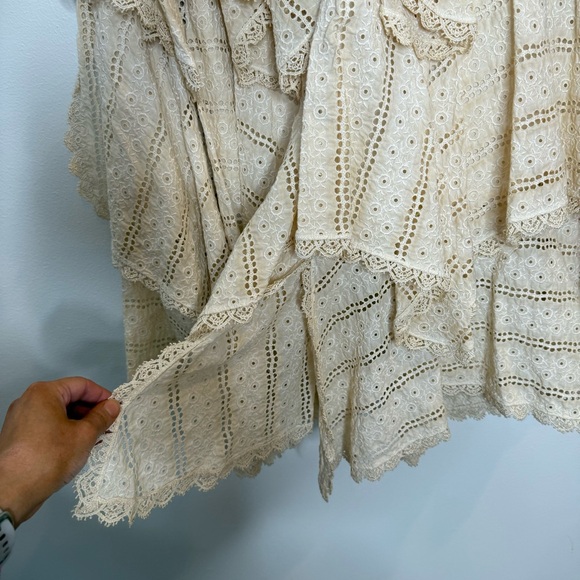 Vintage Lafayette148 Tier Layered Boho Victorian Prairie Cottagecore Maxi skirt - Picture 3 of 10